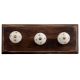 White Brown Dot Wooden Hooks